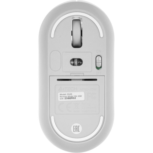 Мышь A4Tech Fstyler FG20 белый оптическая 2000dpi беспров. USB для ноутбука 4but (FG20 WHITE)