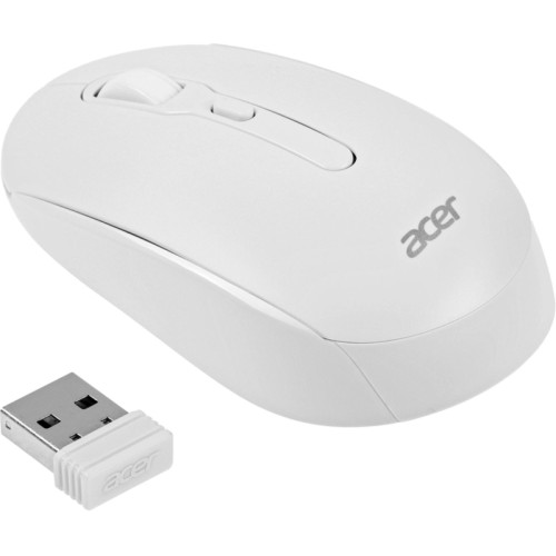 Мышь Acer OMR308 белый оптическая 1600dpi беспров. BT/Radio USB 4but (ZL.MCECC.023)