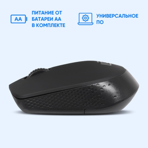 Мышь Oklick 486MW черный оптическая 1600dpi беспров. USB для ноутбука 3but (1196555)