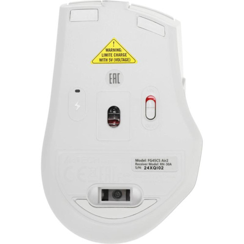 Мышь A4Tech Fstyler FG45CS Air2 белый/серебристый оптическая 2000dpi silent беспров. USB для ноутбука 7but (FG45CS AIR2 USB (SILVER WHITE))