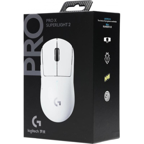 Мышь Logitech G Pro X Superlight 2 белый оптическая 32000dpi беспров. USB 4but (910-006642)