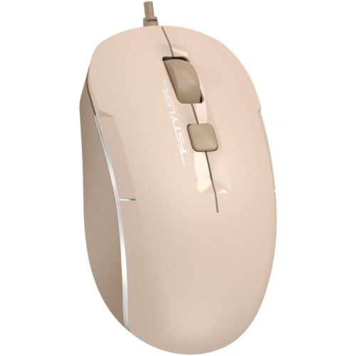 Мышь A4Tech Fstyler FM26 бежевый/коричневый оптическая 1600dpi USB для ноутбука 4but (FM26 USB (CAFE LATTE))