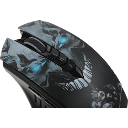 Мышь A4Tech Bloody R80 Plus Skull черный/рисунок оптическая 5000dpi беспров. USB 7but (R80 PLUS (SKULL))
