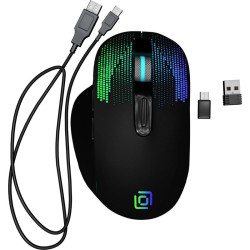 Мышь Oklick 636LWC черный оптическая 1600dpi беспров. USB/USB-C для ноутбука 6but (1158065)