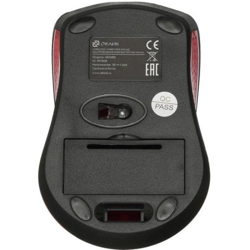 Мышь Oklick 485MW черный/красный оптическая 1600dpi беспров. USB для ноутбука 3but (997828) Мышь Oklick 485MW черный/красный оптическая 1600dpi беспров. USB для ноутбука 3but (997828)