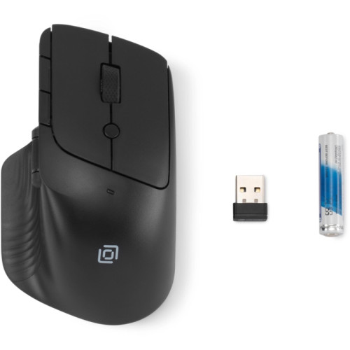 Мышь Oklick 501MW черный оптическая 2400dpi беспров. USB для ноутбука 6but (1877553)