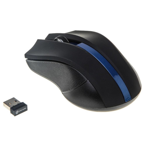 Мышь Oklick 615MW черный/синий оптическая 1200dpi беспров. USB для ноутбука 3but (412862)