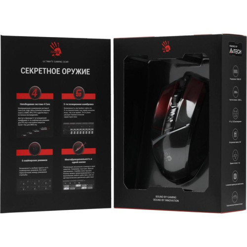 Мышь A4Tech Bloody W60 Max красный оптическая 10000dpi USB 10but