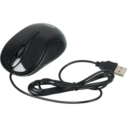 Мышь Oklick 385M черный оптическая (1600dpi) USB для ноутбука (3but)