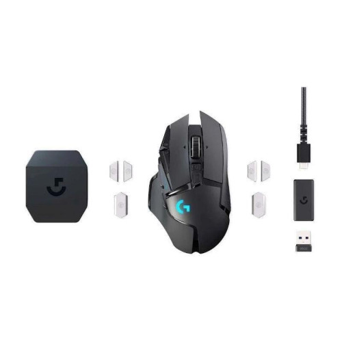 Мышь Logitech G502 Lightspeed черный оптическая 25600dpi беспров. USB 9but (910-005571)