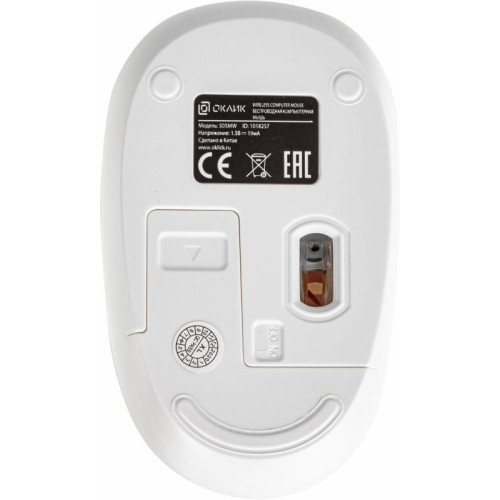Мышь Oklick 505MW белый оптическая 1000dpi беспров. USB для ноутбука 3but (1018257)