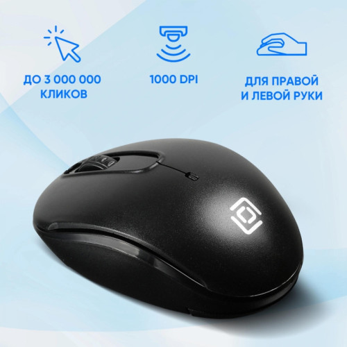 Мышь Oklick 505MW черный оптическая 1000dpi беспров. USB для ноутбука 3but (1018256)