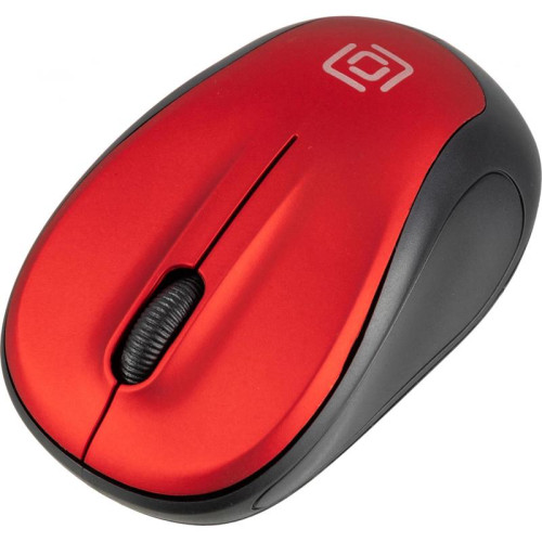 Мышь Oklick 665MW черный/красный оптическая 1600dpi беспров. USB для ноутбука 3but (1025135)