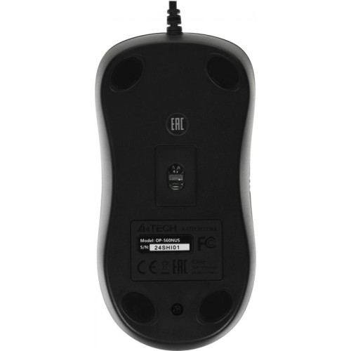 Мышь A4Tech OP-560NUS черный оптическая 1200dpi silent USB 2but