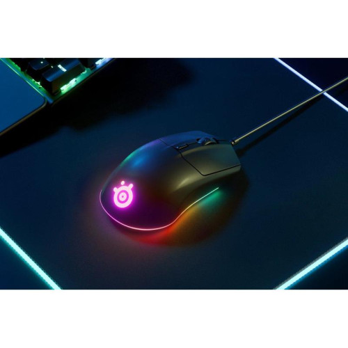 Мышь Steelseries Rival 3 черный оптическая 8500dpi USB 6but (62513)