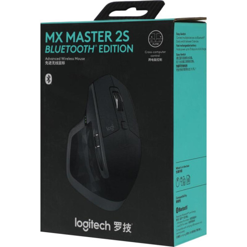 Мышь Logitech MX Master 2S черный оптическая 4000dpi беспров. BT/Radio USB 7but (910-007223)