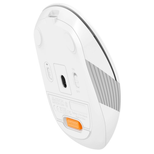 Мышь A4Tech Fstyler FB10C белый/серый оптическая 2000dpi беспров. BT/Radio USB 4but (FB10C GRAYISH WHITE)