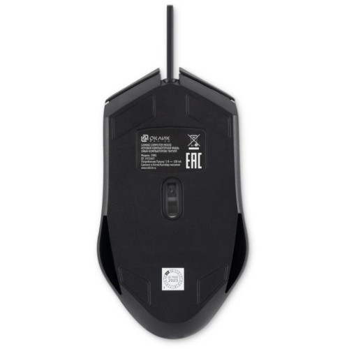 Мышь Oklick 398G черный оптическая 2400dpi USB для ноутбука 4but (1431665)