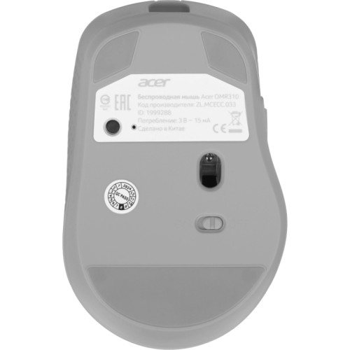 Мышь Acer OMR310 темно-серый оптическая 1600dpi беспров. BT/Radio USB 7but (ZL.MCECC.032) Мышь Acer OMR310 темно-серый оптическая 1600dpi беспров. BT/Radio USB 7but (ZL.MCECC.032)
