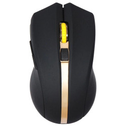 Мышь Oklick 495MW черный/золотистый оптическая 1600dpi беспров. USB для ноутбука 6but (998168)