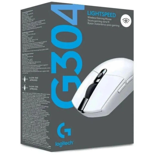 Мышь Logitech G304 Lightspeed белый оптическая 12000dpi беспров. USB 5but (910-005295) Мышь Logitech G304 Lightspeed белый оптическая 12000dpi беспров. USB 5but (910-005295)