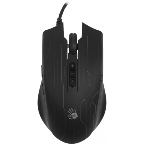 Мышь A4Tech Bloody Q82 черный/рисунок оптическая 6200dpi USB3.0 8but
