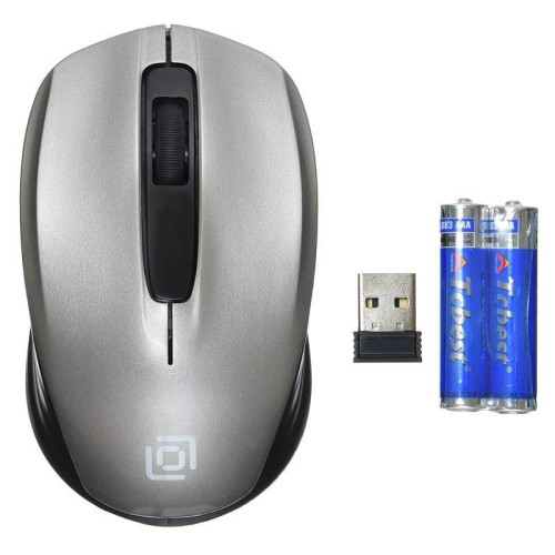 Мышь Oklick 475MW черный/серый оптическая 1000dpi беспров. USB для ноутбука 3but (945829)