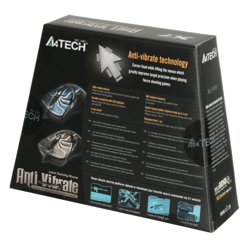 Мышь A4Tech Oscar Editor XL-747H коричневый/рисунок лазерная 3600dpi USB2.0 6but (XL-747H (BROWN SPIDER))