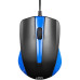 Мышь Oklick 225M черный/синий оптическая 1200dpi USB 3but (288233)