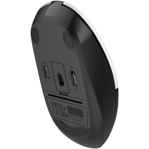 Мышь A4Tech Fstyler FB12S черный/белый оптическая 1200dpi silent беспров. BT/Radio USB 2but (FB12S USB PANDA)
