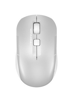 Мышь A4Tech Fstyler FB26CS Air2 серебристый/белый оптическая 2000dpi silent беспров. BT/Radio USB для ноутбука 4but (FB26CS AIR2 ICY WHITE)