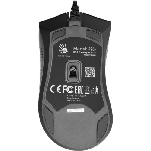 Мышь A4Tech Bloody P90s черный оптическая 8000dpi USB 7but (P90S STONE BLACK)