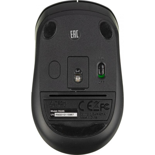 Мышь A4TECH Fstyler FG10S беспроводная оптическая, черный и серый, 2000dpi, USB