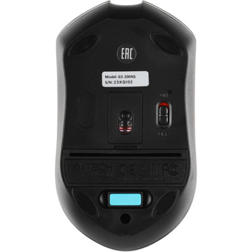 Мышь A4Tech V-Track G3-200NS черный оптическая 1200dpi беспров. USB 3but