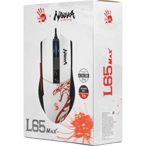 Мышь A4Tech Bloody L65 Max белый/рисунок оптическая 12000dpi USB 6but (L65 MAX NARAKA)