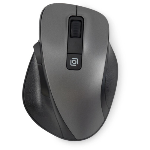 Мышь Oklick 504MW черный/серый оптическая 1600dpi silent беспров. USB 6but (2004736)