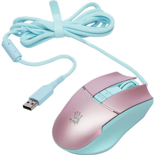 Мышь A4Tech Bloody L65 Max розовый/голубой оптическая 12000dpi USB 6but (L65 MAX/SKY PINK) Мышь A4Tech Bloody L65 Max розовый/голубой оптическая 12000dpi USB 6but (L65 MAX/SKY PINK)