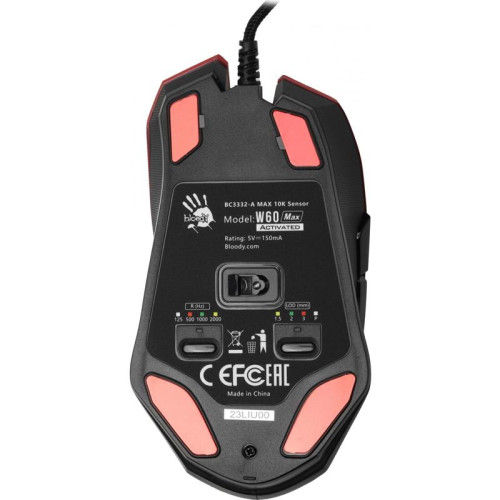 Мышь A4Tech Bloody W60 Max красный оптическая 10000dpi USB 10but