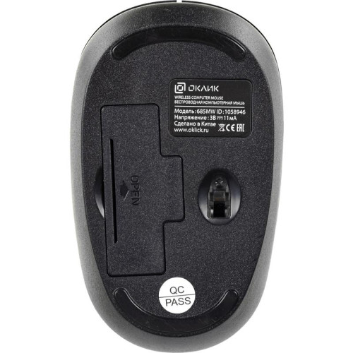 Мышь Oklick 685MW черный оптическая 1200dpi беспров. USB для ноутбука 3but (1058946)