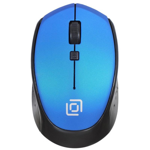 Мышь Oklick 488MW черный/синий оптическая 1600dpi беспров. USB для ноутбука 4but (1196569)