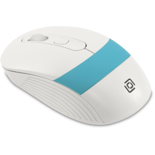Мышь Oklick 310MW белый/синий оптическая 3200dpi беспров. USB для ноутбука 4but (1869094)