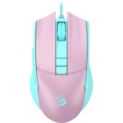 Мышь A4Tech Bloody L65 Max розовый/голубой оптическая 12000dpi USB 6but (L65 MAX/SKY PINK)