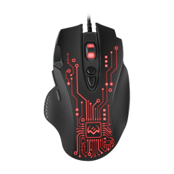 Игровая мышь SVEN RX-G715 (7+1кл., бесш. кл., 1200-3200 DPI, SoftTouch, подсветка, игров. упак)