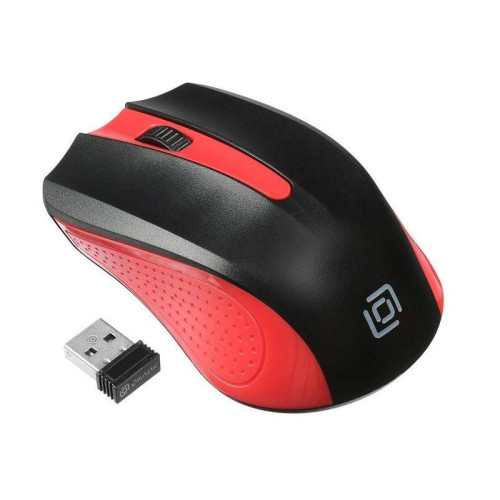 Мышь Oklick 485MW черный/красный оптическая 1600dpi беспров. USB для ноутбука 3but (997828)