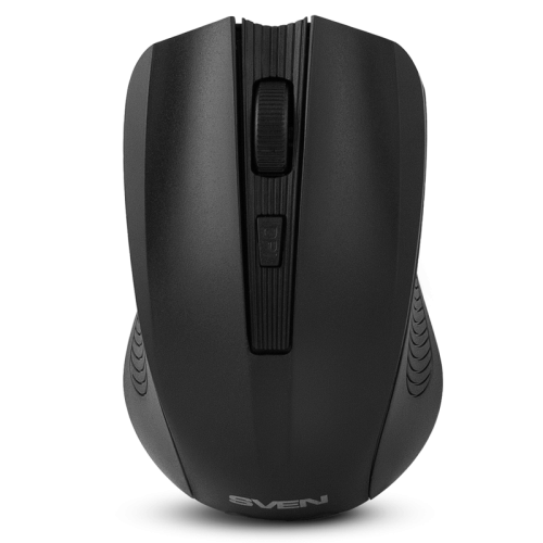 Беспроводная мышь SVEN RX-400W чёрная (3+1кл. 600/1000/1400DPI, блист)