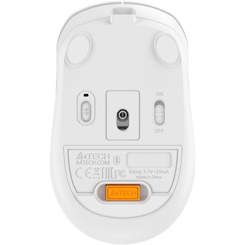 Мышь A4Tech Fstyler FB10CS белый/серый оптическая 2000dpi silent беспров. BT/Radio USB 4but (FB10CS USB GRAYISH WHITE)