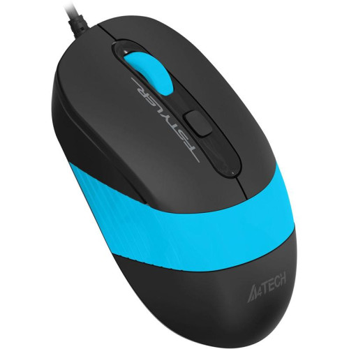 Мышь A4Tech Fstyler FM10S черный/синий оптическая 1600dpi silent USB 3but (FM10S USB BLUE)
