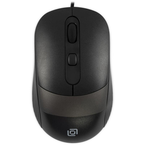 Мышь Oklick 310M черный/серый оптическая 2400dpi USB для ноутбука 4but (1869096)