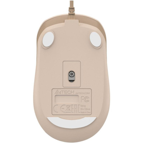 Мышь A4Tech Fstyler FM26 бежевый/коричневый оптическая 1600dpi USB для ноутбука 4but (FM26 USB (CAFE LATTE))