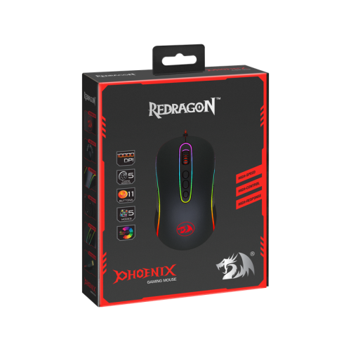Redragon Проводная игровая мышь Phoenix 2 RGB,11 кнопок,10000dpi Redragon Проводная игровая мышь Phoenix 2 RGB,11 кнопок,10000dpi
